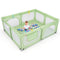 Coast Grote Babybox - 189 x 158 x 68 cm - Inclusief 50 Ballen en 4 Handringen - Groen (0-3 Jaar)