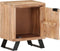 vidaXL - Nachtkastje - met - natuurlijke - rand - 40x30x50 - cm - massief - acaciahout