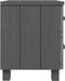 vidaXL - Nachtkastje - HAMAR - 40x35x44,5 - cm - massief - grenenhout - donkergrijs