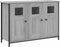 vidaXL - Dressoir - 100x35x70 - cm - bewerkt - hout - grijs - sonoma