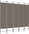 vidaXL - Kamerscherm - met - 5 - panelen - 300x200 - cm - stof - antracietkleurig