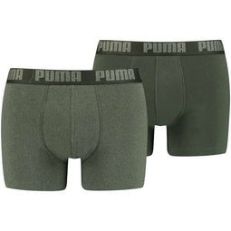 Heren Boxer Shorts Puma Basic 2 Onderdelen Donkergroen Maat