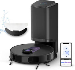 OBODE A8+ - Robotstofzuiger met afzuigstation 2,5 l - 4000 Pa - 180 minuten looptijd - Zelfreinigend dweilsysteem - Zwart