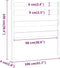 vidaXL - Hoofdbord - 106x4x100 - cm - massief - grenenhout - zwart