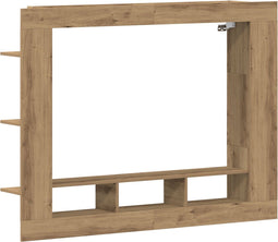 vidaXL - TV-kast - aan - de - muur - Artisan - Eiken - 152x22x113 - cm