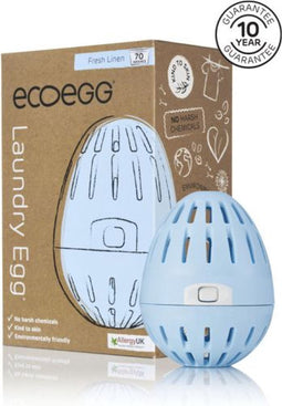 EcoEgg Was ei – Verse Linnen - Wasparels – Navulbaar – Geschikt voor de gevoelige huid – Dermatologisch getest - 70 wasbeurten - Blauw