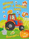 Glitter-, kleur- en stickerboek boerderij