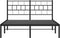 vidaXL - Bedframe - met - hoofdbord - metaal - zwart - 150x200 - cm