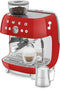 Smeg EGF03RDEU - Espressomachine met bonenmaler - 20 bar druk - Rood