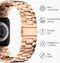 imoshion Stalen bandje - Geschikt voor Apple Watch 1, 2, 3, 4, 5, 6, 7, 8, 9, 10, SE, Ultra (2) - 44/45/46/49 mm - Rosé goud - One Size