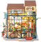 Robotime DIY, Speelgoed Cadeau Modelbouw, Speelgoed Cadeau pakket Emily's bloemenwinkel met verlichting (DG145) 172 x 195 184 mm