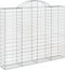 vidaXL - Schanskorven - 7 - st - gewelfd - 200x30x160/180 - cm - ijzer