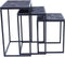 Vince Design Bergen Bijzettafel - Hout en Metaal - 46x31x57 cm - Beige Zwart Zilver