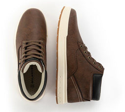 Milanoro - Herensneakers - Comfortabel hoog model - Donkerbruin - Maat 44