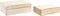Set decoratieve dozen DKD Home Decor Bruin Wit Mangohout 25 x 17 x 8 cm (2 Stuks)