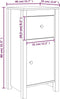 vidaXL - Dressoir - 40x35x80 - cm - massief - grenenhout - wit