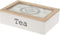 Excellent Houseware Theedoos - MDF - 6-vaks - 24 cm - Wit