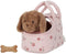 Little Dutch - Knuffelhond Jackie - Set met tasje botje sjaaltje - Roze bloemenprint