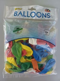 Zak 100 Ballonnen 100% latex ass. 1011(Let op! Per Stuk!)