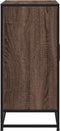 vidaXL - Dressoir - 68x35x76 - cm - bewerkt - hout - en - metaal - bruin - eikenkleur