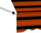 vidaXL - Luifel - handmatig - uittrekbaar - 100 - cm - oranje - en - bruin