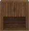 vidaXL - Wandkast - 80x33x80 - cm - bewerkt - hout - bruin - eikenkleur
