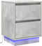 vidaXL - Nachtkastje - met - LED-verlichting - - - Betonnen - Grijs - - - 39x34,5x50 - cm