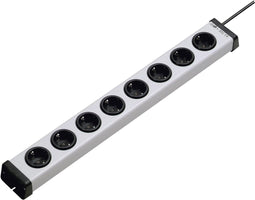 Ehmann 0200x00082301 Stekkerdoos 8-voudig Grijs Randaarde stekker 1 stuk(s)