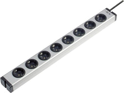 Ehmann 0600x00082031 Stekkerdoos 8-voudig Aluminium Randaarde stekker 1 stuk(s)