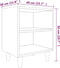 vidaXL - Nachtkastje - met - houten - poten - 40x30x50 - cm - bruin - eikenkleur