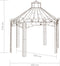 vidaXL - Tuinpaviljoen - 400x258x378 - cm - ijzer - antiekbruin
