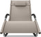 tectake® Ligstoel Taya - Ergonomisch Ligbed met Schommelfunctie - Beige