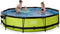 EXIT Lime zwembad ø360x76cm met filterpomp en overkapping - groen