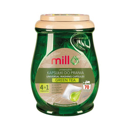 MILL ECO 2k - Wascapsules 2-in-1 groene thee - 70 stuks (verpakking van 4 stuks)
