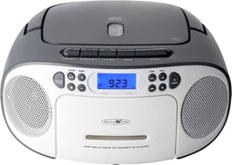 Reflexion RCR2260 - CD-speler met cassette en FM-radio - AUX-ingang en hoofdtelefoonaansluiting - Grijs-wit
