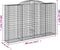 vidaXL - Schanskorven - 5 - st - gewelfd - 300x50x180/200 - cm - ijzer