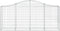 vidaXL - Schanskorven - 15 - st - gewelfd - 200x30x80/100 - cm - ijzer