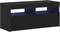 vidaXL - TV-kast - met - LED-verlichting - - - Zwart - Eiken - - - 90x35x40 - cm - - - Bewerkt - Hout