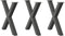 vidaXL - Eettafelpoten - 3 - st - X-vormig - 80x(72-73) - cm - staal - antraciet