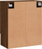 vidaXL - Wandkast - 60x31x70 - cm - bewerkt - hout - bruin - eikenkleur