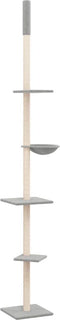 vidaXL - Kattenmeubel - vloer - tot - plafond - 263,5-289,5 - cm - lichtgrijs