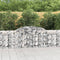 vidaXL - Schanskorven - 4 - st - gewelfd - 300x30x80/100 - cm - gegalvaniseerd - ijzer