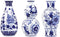 Vaasjes klein &klevering - Delfts blauw vaas - vazen set van 3 - keramiek vaas