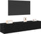 vidaXL - TV - Wandkasten - met - LED-verlichting - 2 - stuks - Zwart - Eiken - 80x35x31 - cm