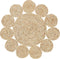 J-Line placemat Rond Bloem - jute - naturel
