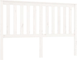vidaXL - Hoofdbord - 156x6x101 - cm - massief - grenenhout - wit