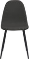 vidaXL - Eetkamerstoelen - 4 - st - 45x53,5x83 - cm - kunstleer - zwart