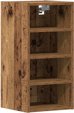 vidaXL - Hangkast - 30x29,5x60 - cm - bewerkt - hout - oud - houtkleurig