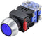 TRU COMPONENTS TC-9428116 LAS0-L-11/B/12V Druktoets 250 V 5 A 1x uit/(aan) Moment Blauw IP40 1 stuk(s)