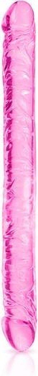 Pure Jelly 34 R - Dubbele Dildo - 34 x 3.2cm - Transparant Roze